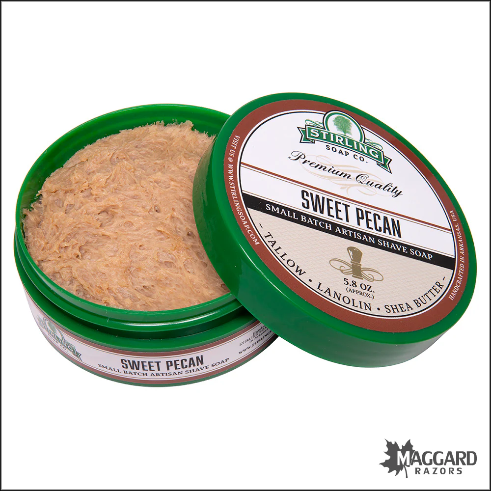 Stirling Soap Co. Sweet Pecan Shaving Soap, 5.8oz - Image 2
