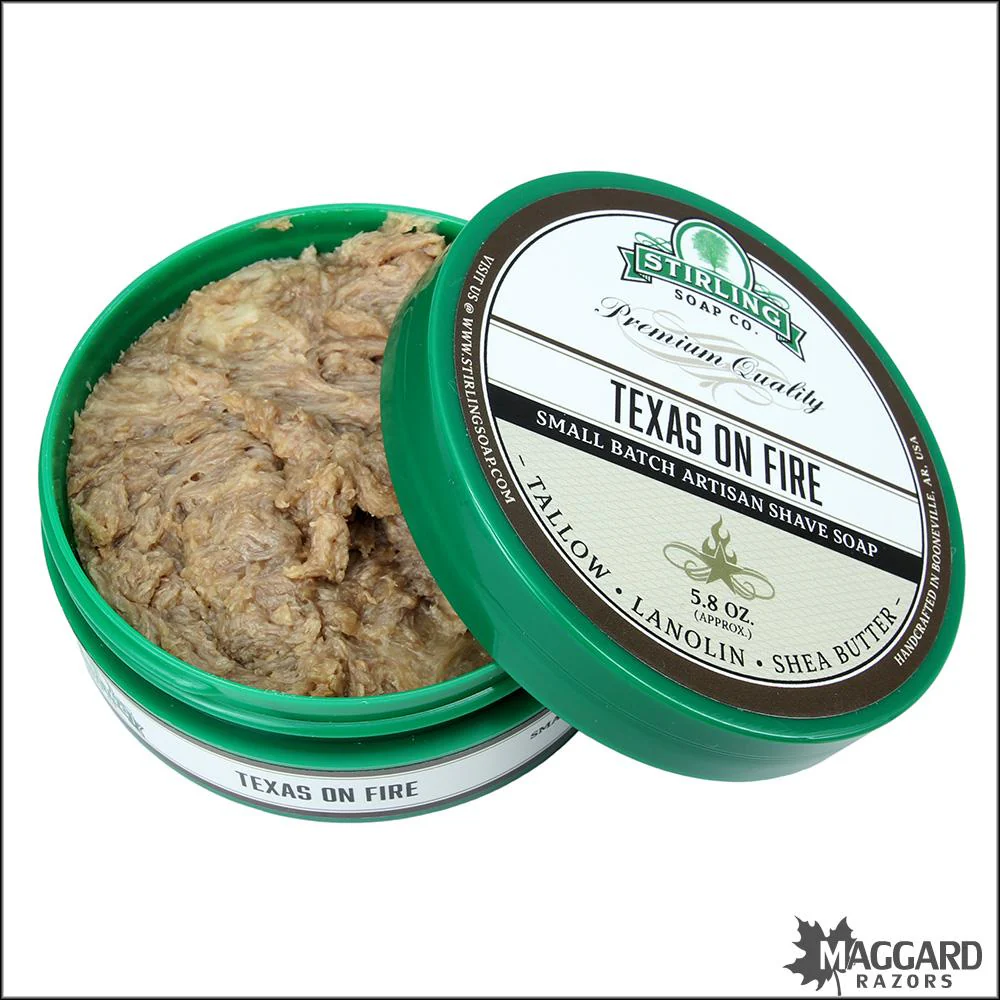 Stirling Soap Co. Texas on Fire Shaving Soap, 5.8oz - Image 2