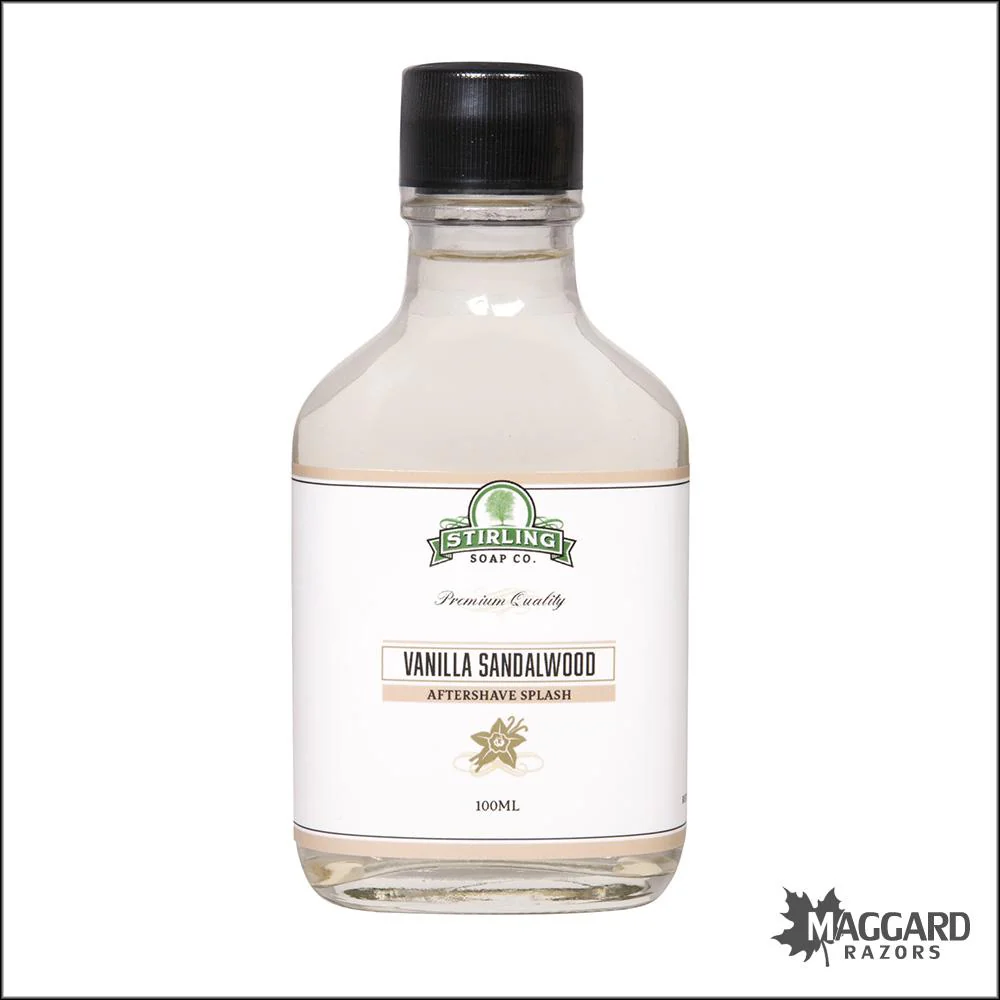 Stirling Soap Co. Vanilla Sandalwood Aftershave Splash, 100ml