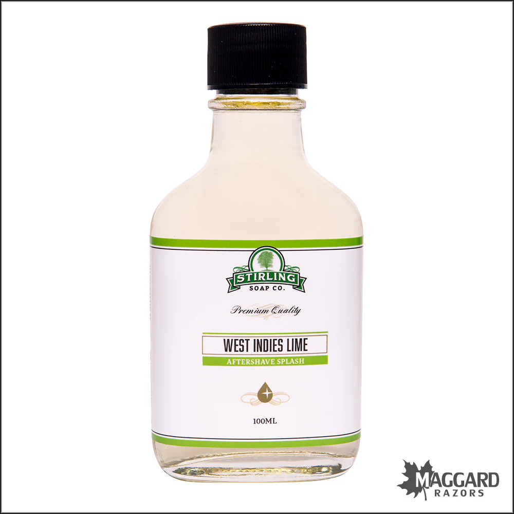 Stirling Soap Co. West Indies Lime Aftershave Splash, 100ml - Seasonal Release