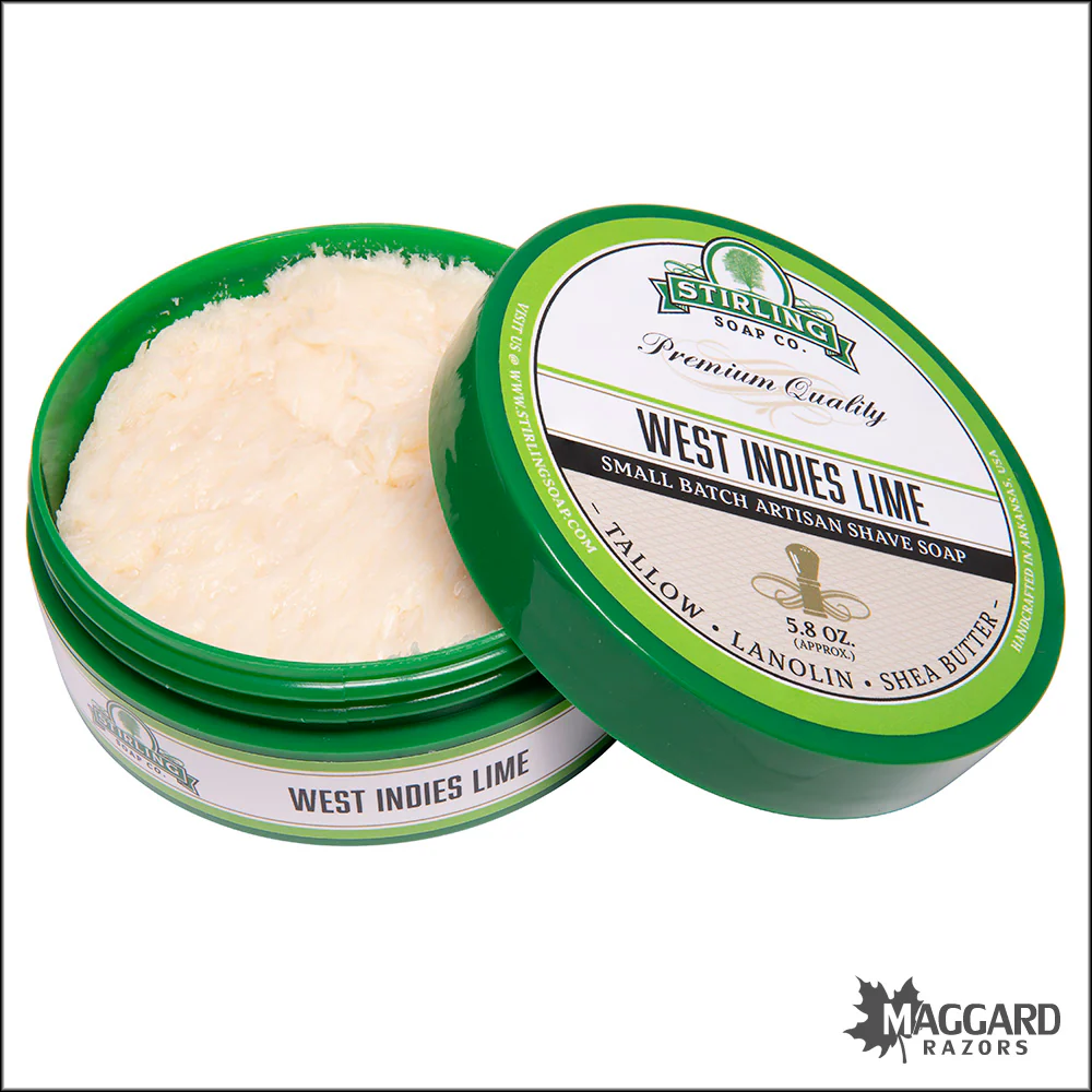 Stirling Soap Co. West Indies Lime Shaving Soap, 5.8oz - Seasonal Release - Image 2