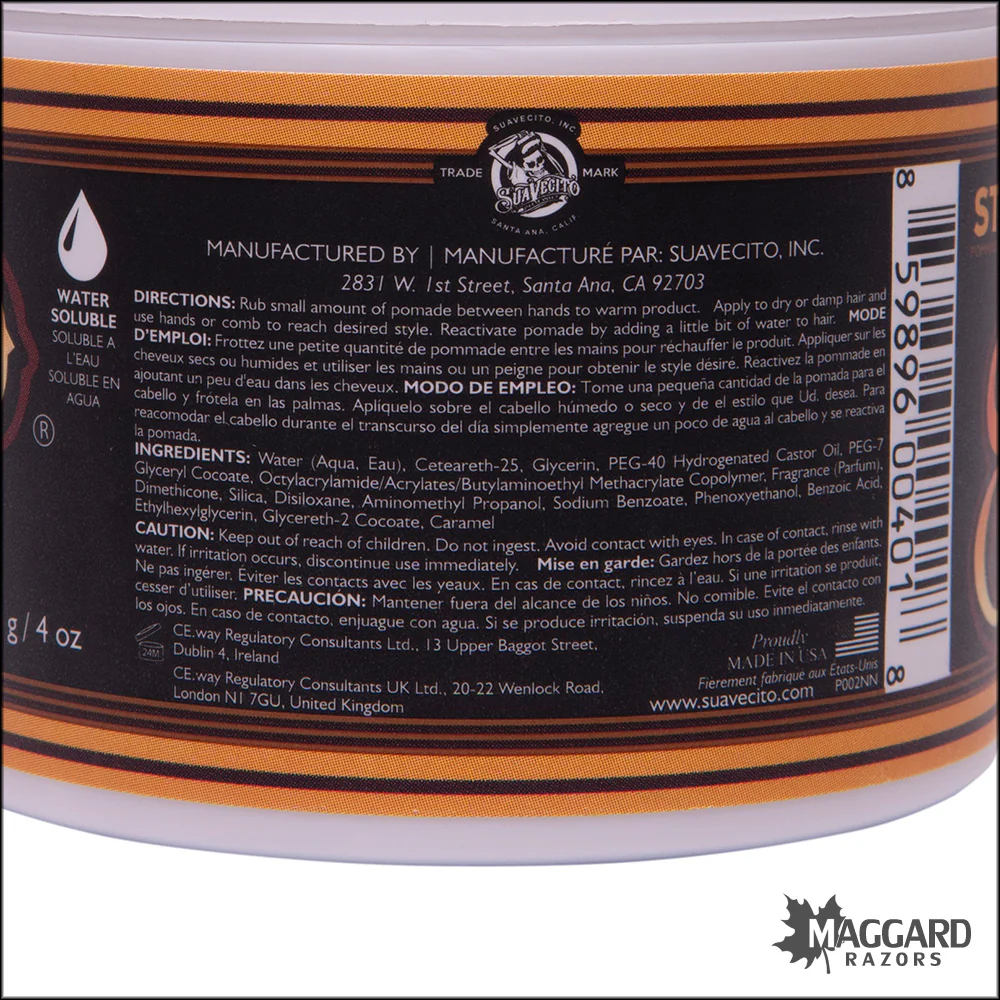 Suavecito Firme Hold Pomade, Strong Hold, Medium Shine - 4oz - Image 4