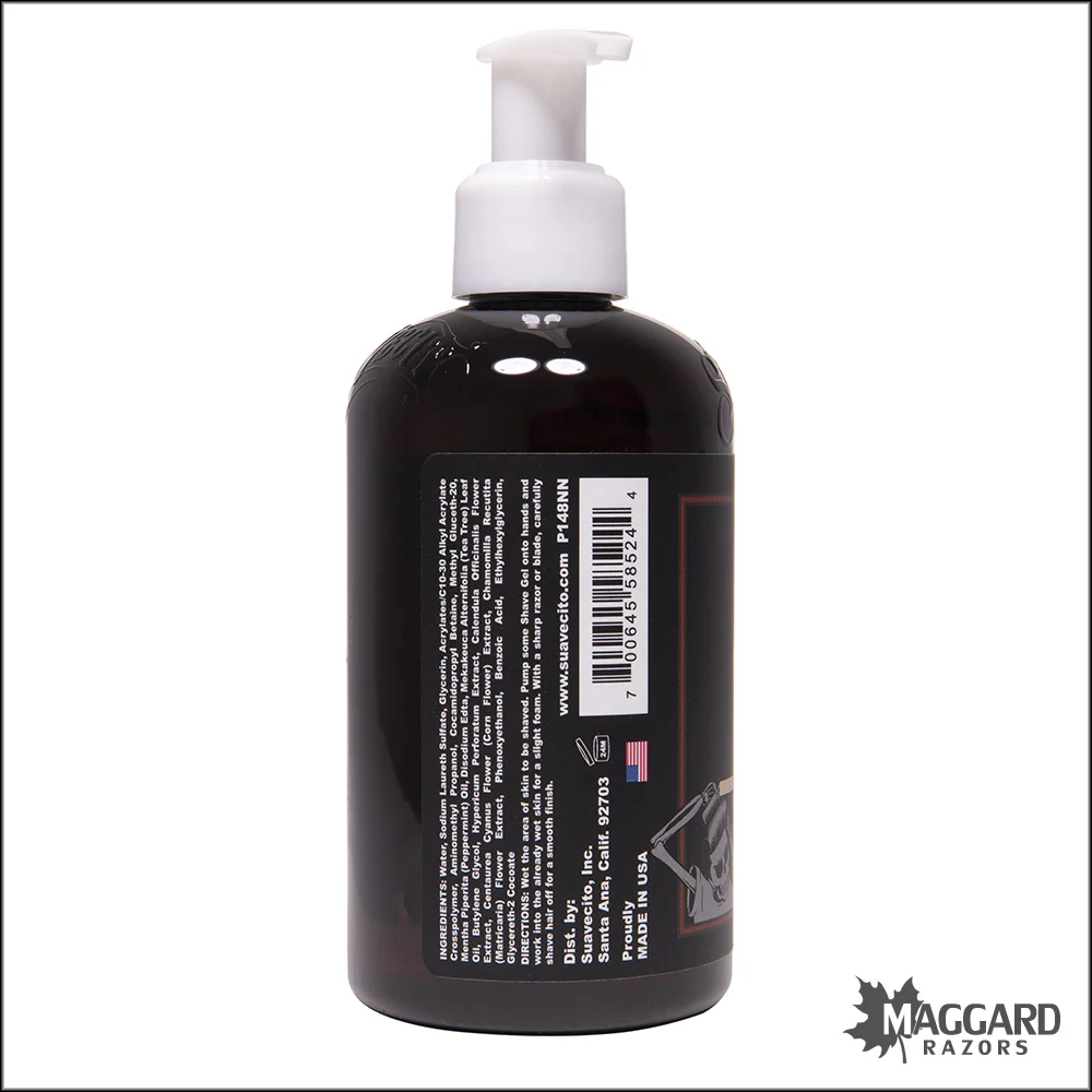 Suavecito Peppermint and Tea Tree Brushless Shave Gel, 8oz - Image 2