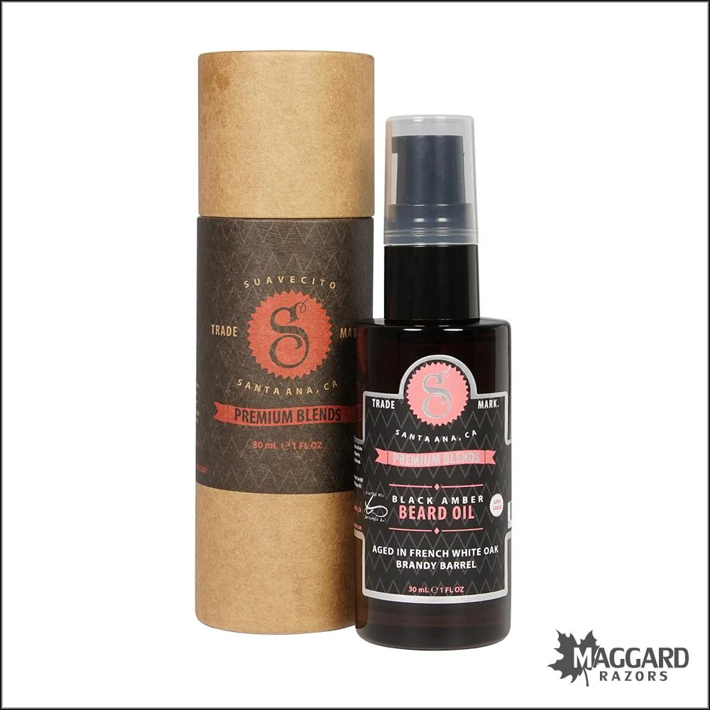 Suavecito Premium Blends Beard Oil, 2oz - Black Amber