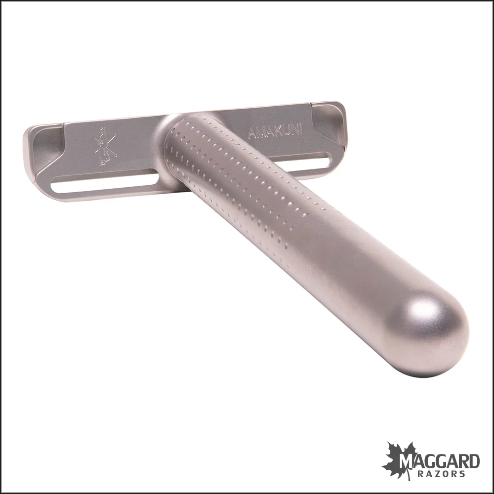 Tatara Razors Amakuni Stainless Steel Single Edge Safety Razor, Silver Matte Finish - Image 3