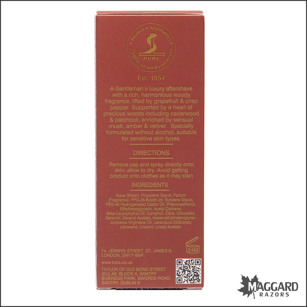 Taylor of Old Bond Street Cedarwood Aftershave Splash, 50ml - Alcohol Free - Image 2