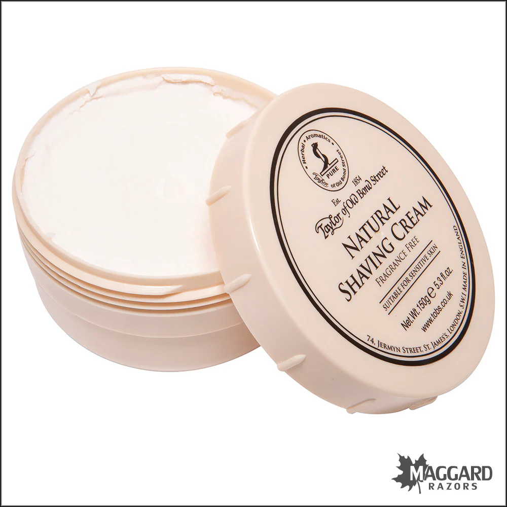 Taylor of Old Bond Street Natural Shave Cream, 150g - Unscented - Image 2