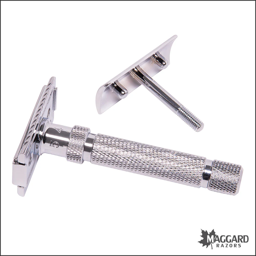 The Goodfellas' Smile Blazer Adjustable DE Safety Razor, Polished Finish - Image 4