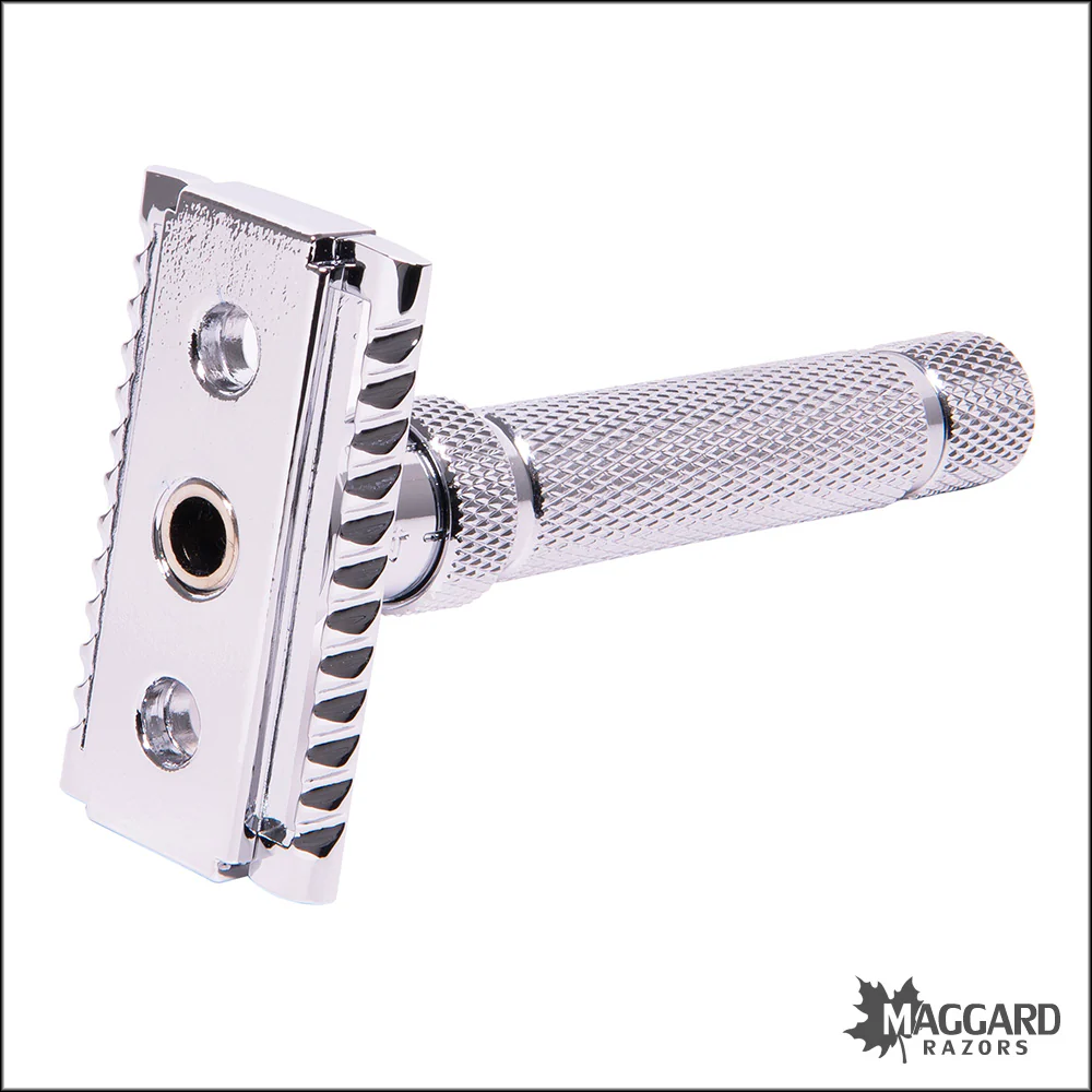 The Goodfellas' Smile Blazer Adjustable DE Safety Razor, Polished Finish - Image 5