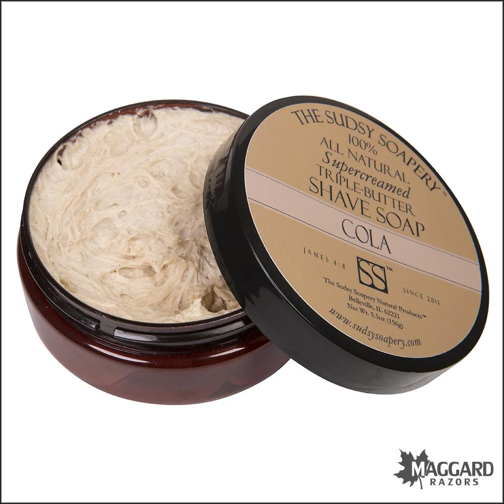 The Sudsy Soapery Cola Triple Butter Artisan Shaving Soap, 5.5oz - Image 2