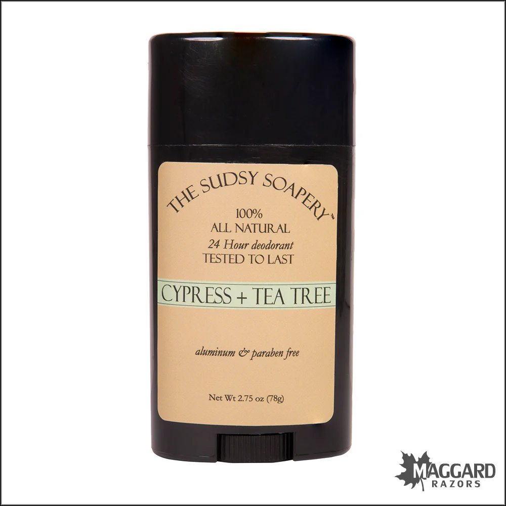 The Sudsy Soapery Cypress and Tea Tree Natural Deodorant Stick, 2.75oz