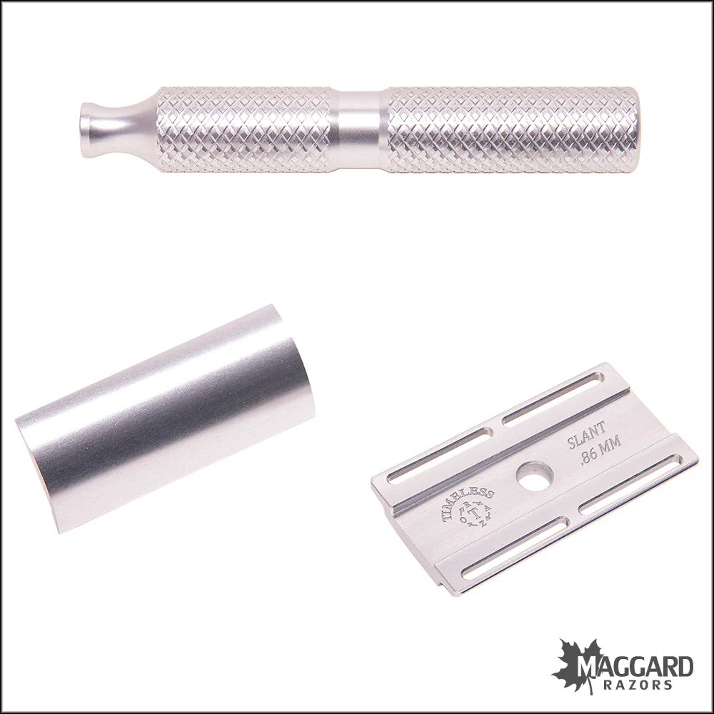 Timeless Razor Machined Aluminum Slant DE Safety Razor, with Stand - Image 5