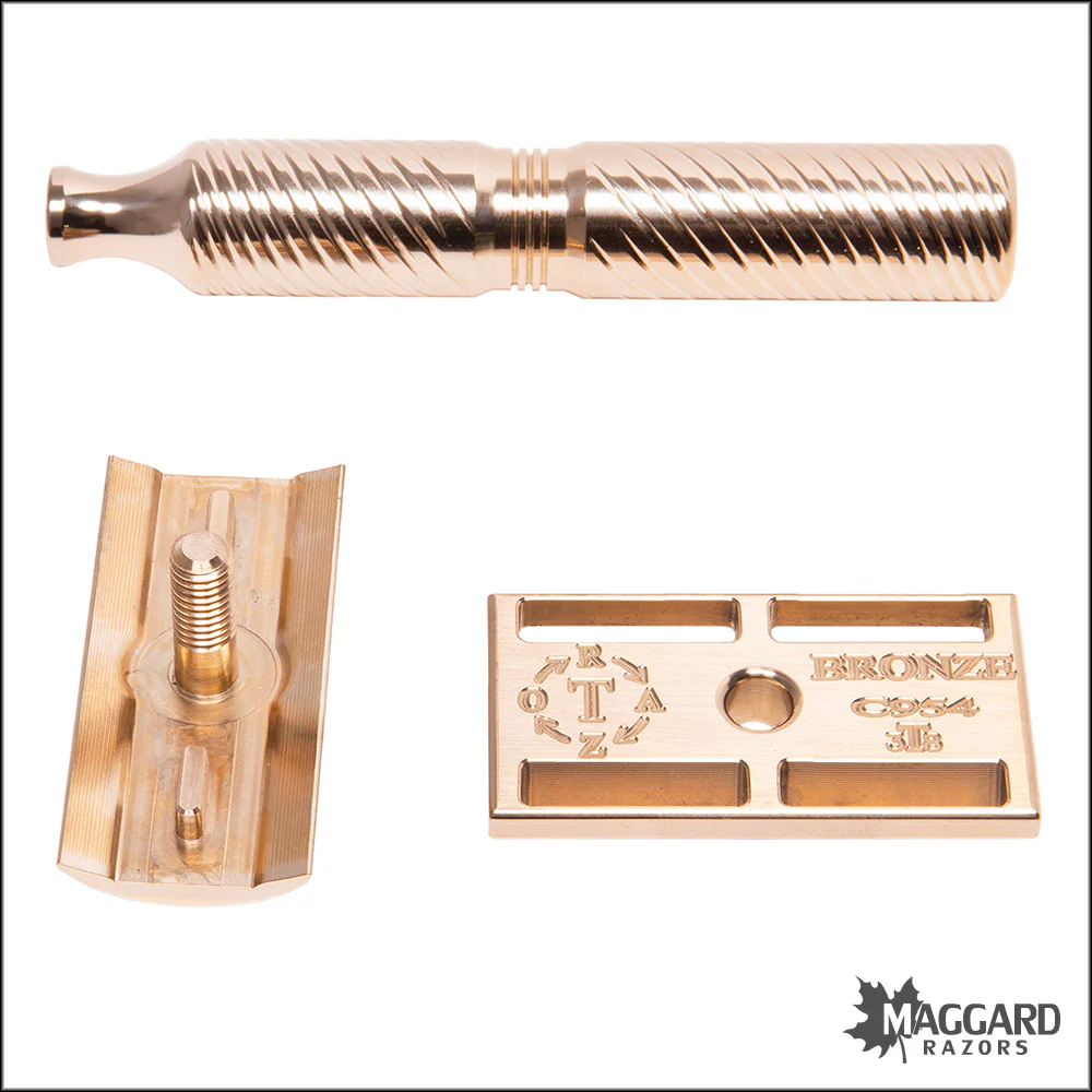 Timeless Razor Model TRBR38 Bronze Solid Bar DE Safety Razor - Image 4