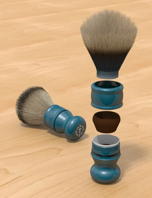 Timeless Razor TRBR Adjustable Aluminum Shaving Brush Handle, Holds 9 Different Knots, Black Handle - Image 6