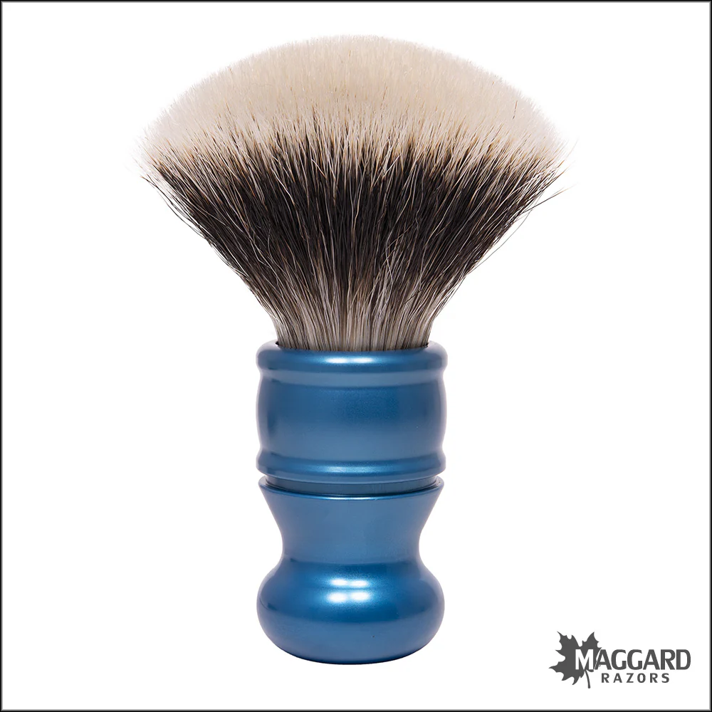 Timeless Razor TRBR Adjustable Aluminum Shaving Brush Handle, Holds 9 Different Knots, Blue Handle - Image 6