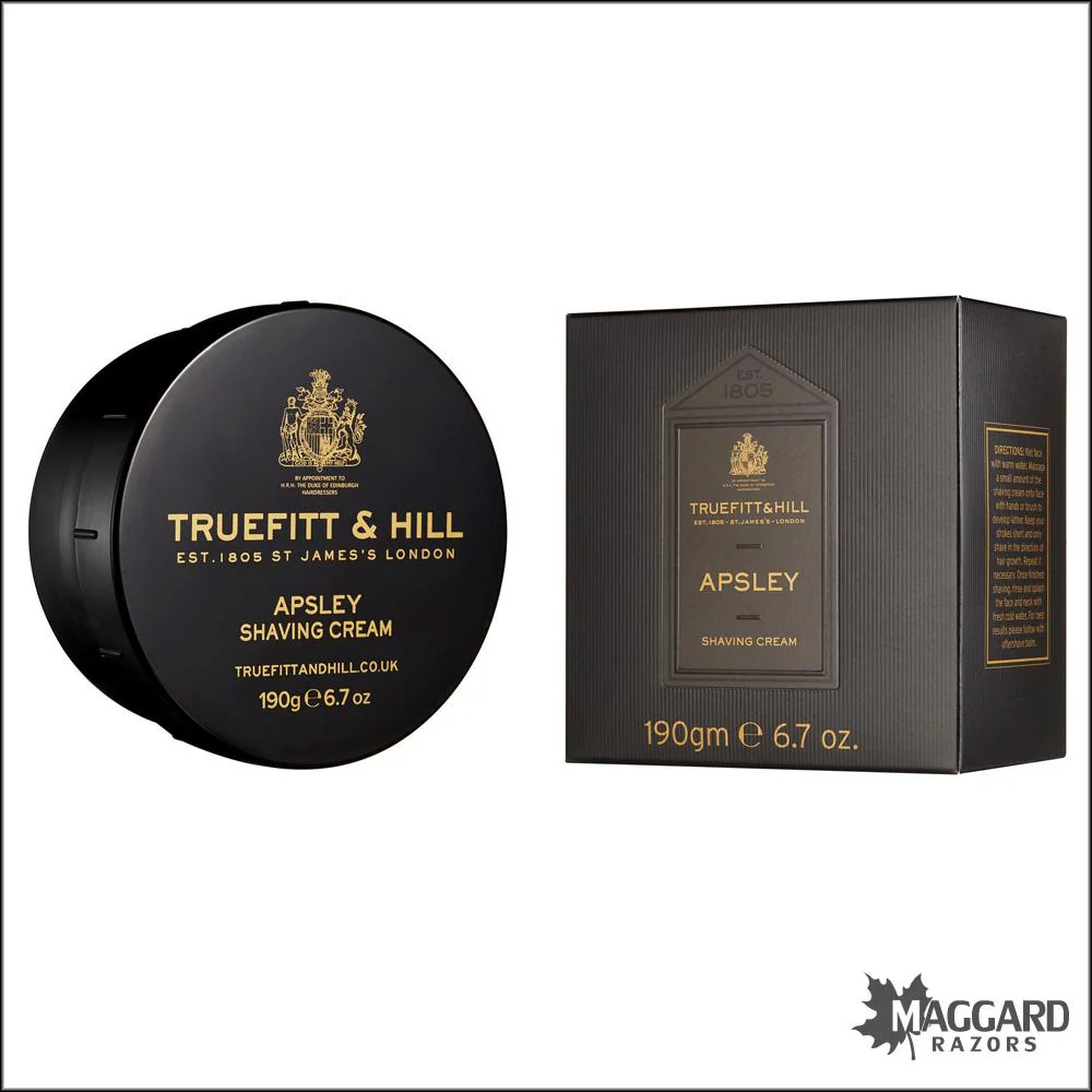 Truefitt and Hill Apsley Shaving Cream, 200ml Jar