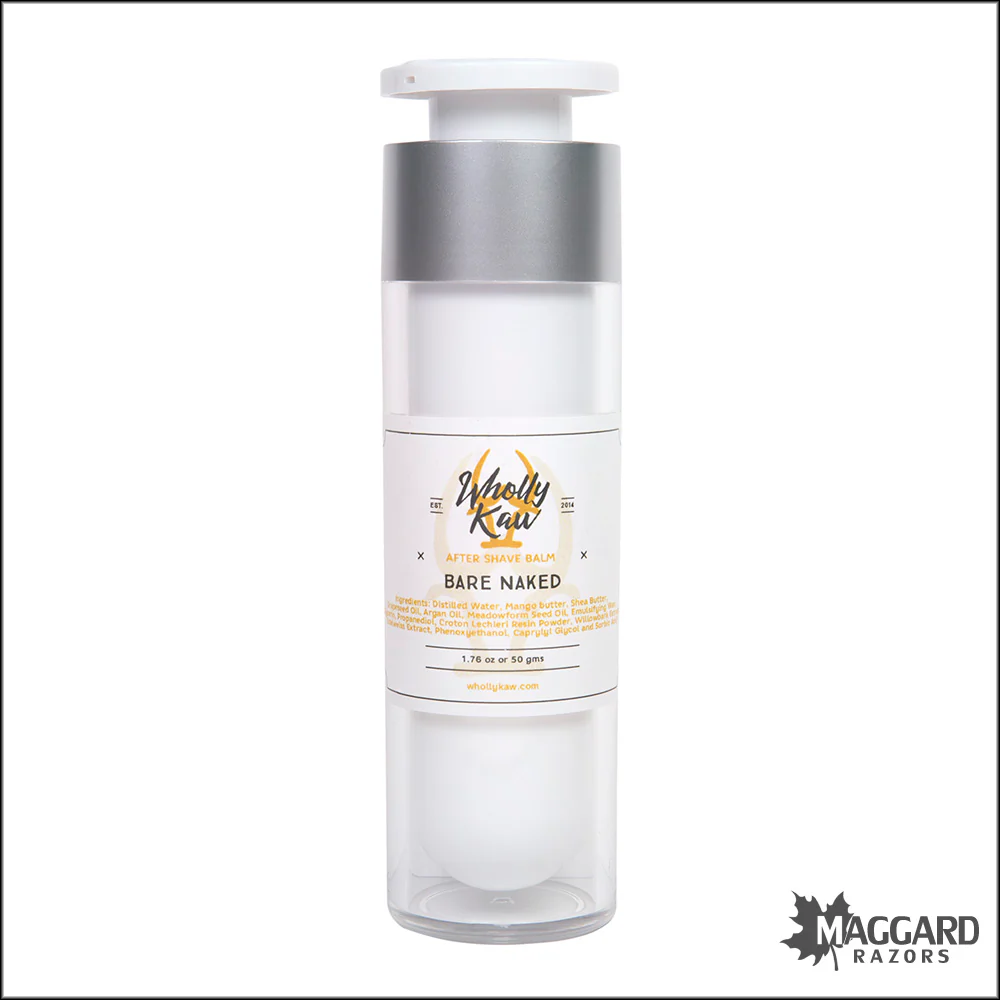 Wholly Kaw Bare Naked Unscented Artisan Aftershave Balm, 50g
