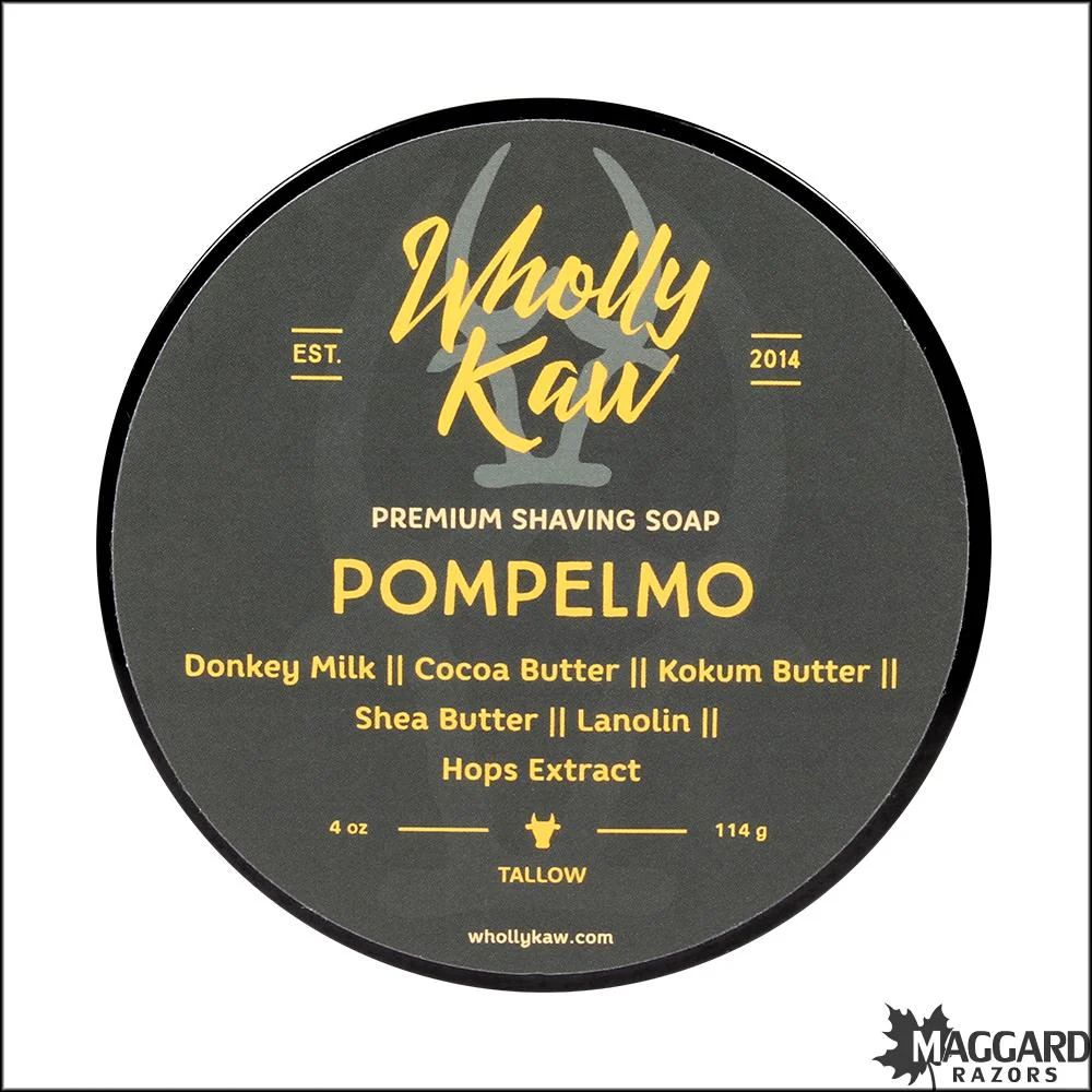 Wholly Kaw Pompelmo Artisan Tallow Shaving Soap, 4oz - Seasonal Release