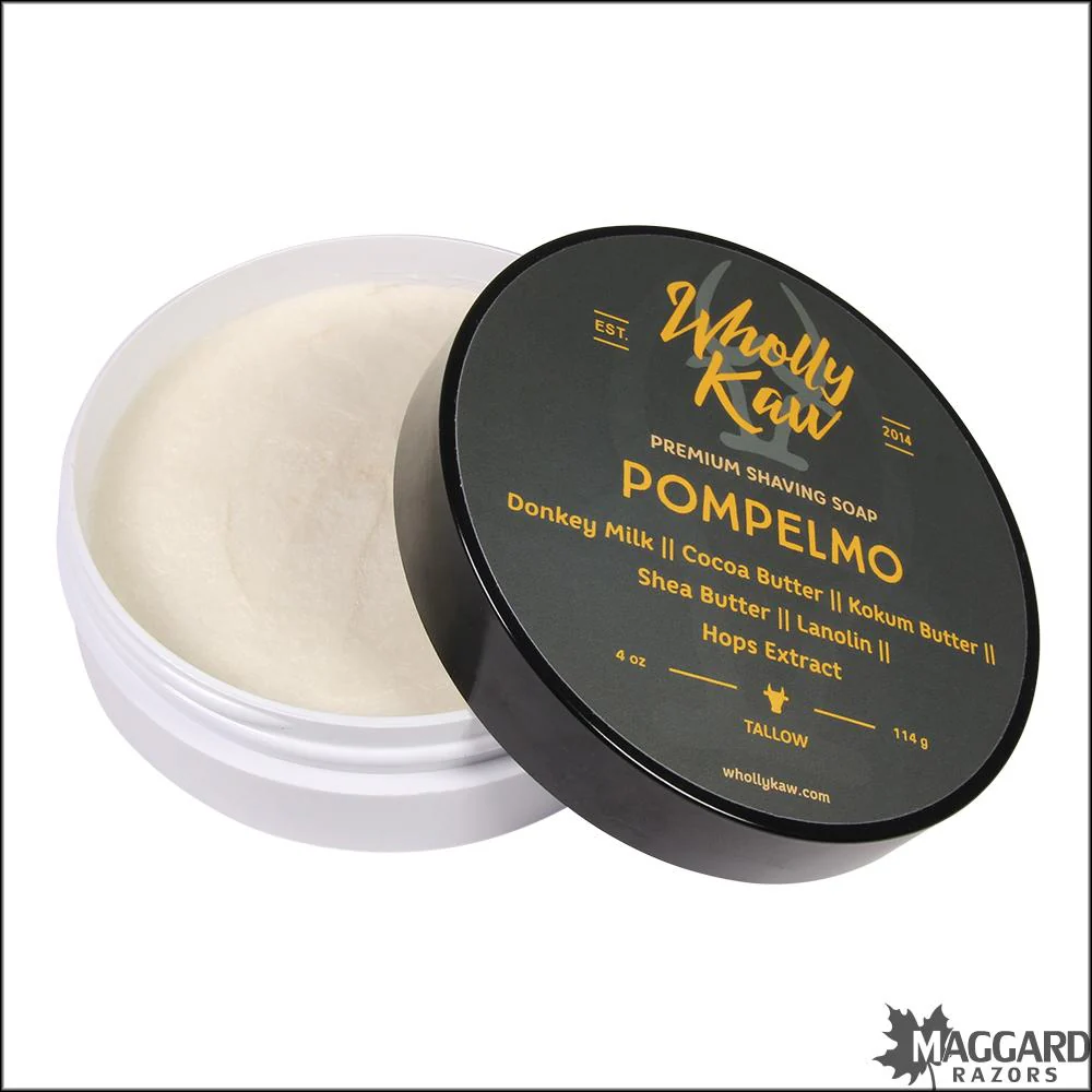Wholly Kaw Pompelmo Artisan Tallow Shaving Soap, 4oz - Seasonal Release - Image 2