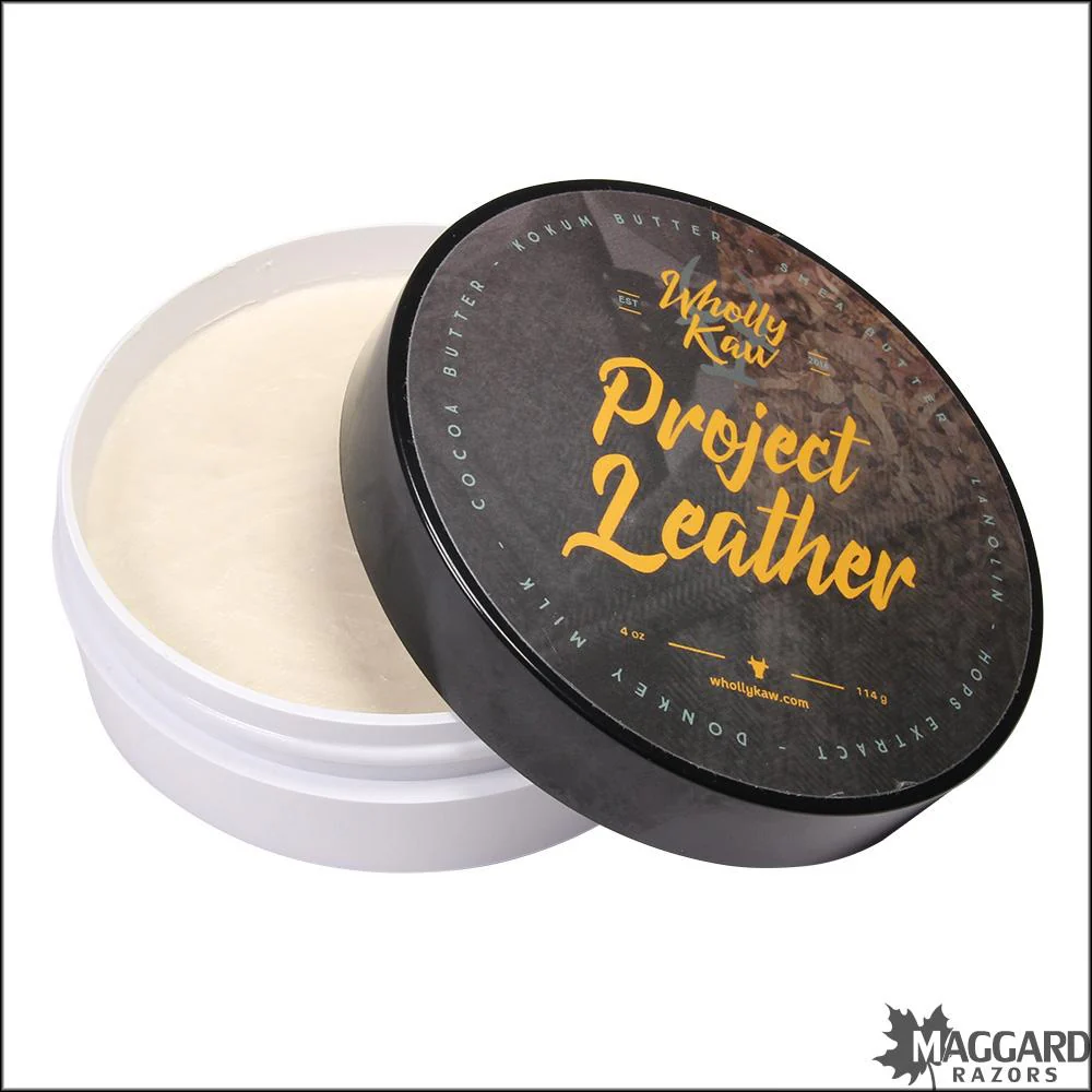Wholly Kaw Project Leather Artisan Tallow Shaving Soap, 4oz - Image 2