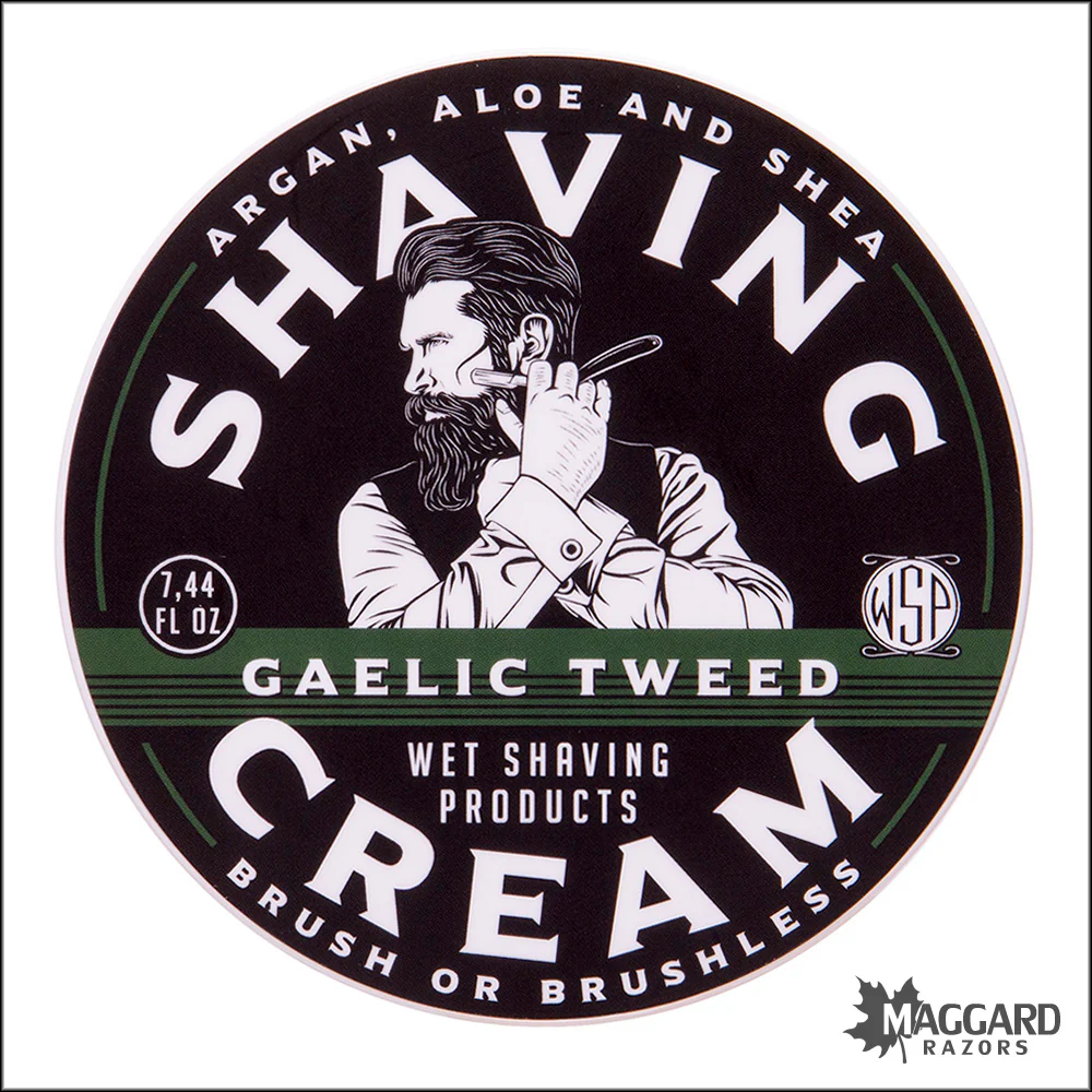 WSP Gaelic Tweed Vegan Shaving Cream, 7.4oz
