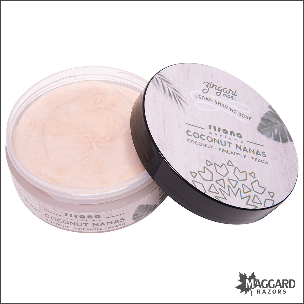 Zingari Man and Rirana Parfume Coconut Nanas Vegan Shaving Soap, 5oz - Image 2