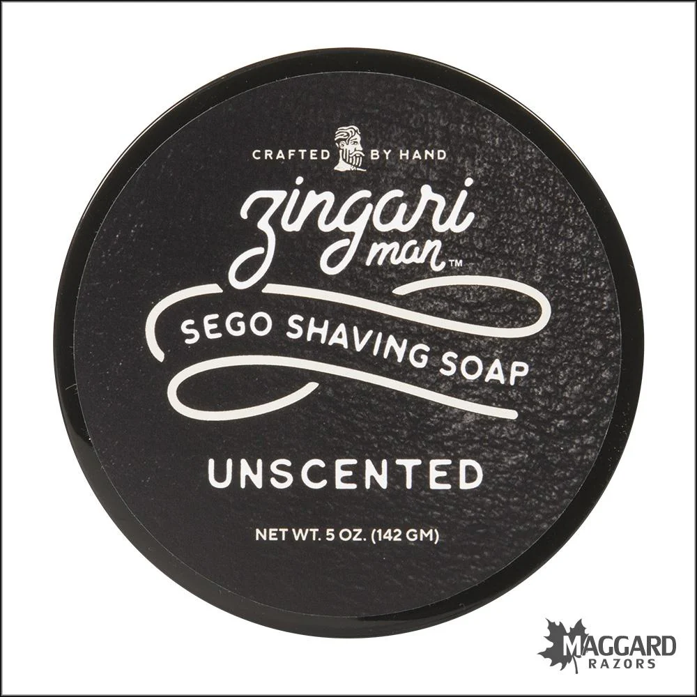 Zingari Man Unscented Artisan Shaving Soap, 5oz - Sego Base